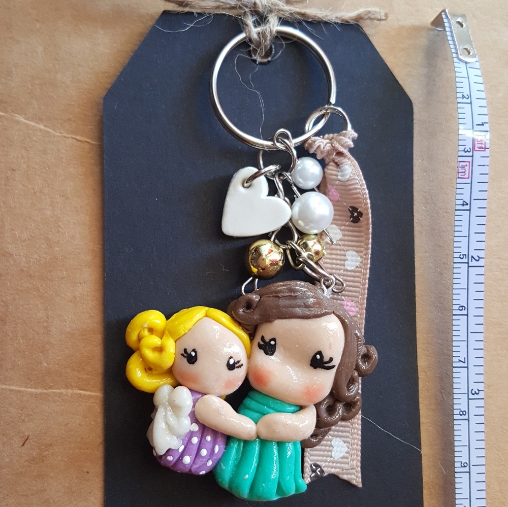 cold porcelain keychain